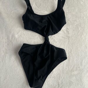 Abercrombie & Fitch Black Cutout One Piece Swimsuit